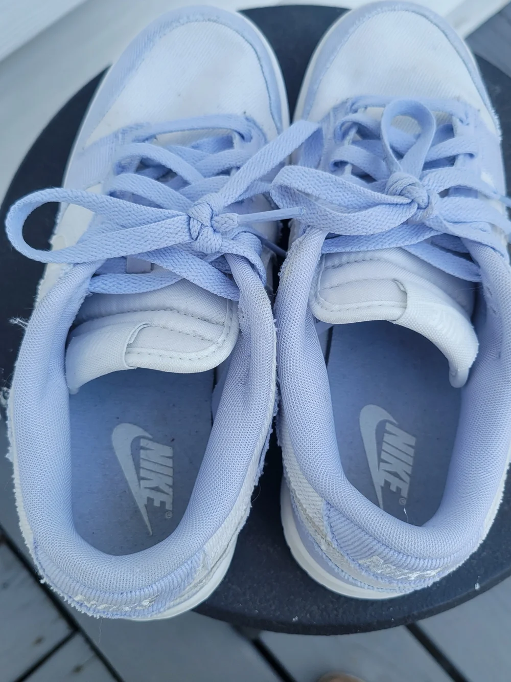 Nike Kids Light Lavender and White Low-Top Sneakers